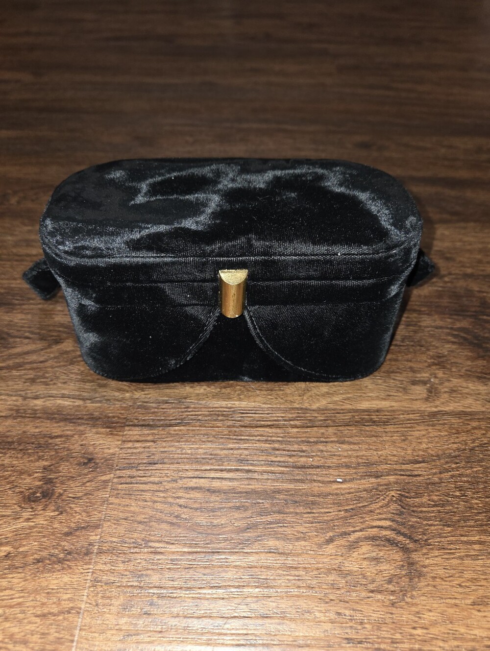 Vintage 50s Black Velvet Box Purse
